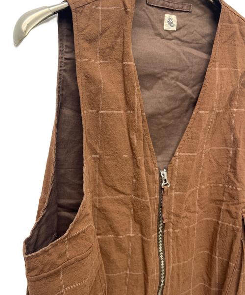 KAPTAIN SUNSHINE（キャプテンサンシャイン）KAPTAIN SUNSHINE (キャプテンサンシャイン) ジップベスト ブラウン サイズ:38の古着・服飾アイテム