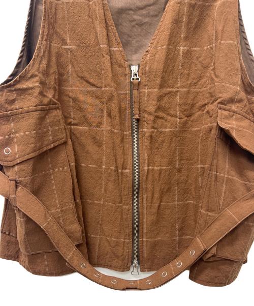 KAPTAIN SUNSHINE（キャプテンサンシャイン）KAPTAIN SUNSHINE (キャプテンサンシャイン) ジップベスト ブラウン サイズ:38の古着・服飾アイテム