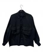 DAIWA PIER39ダイワ ピア39）の古着「SPORTS OPEN COLLAR SHIRT L/S」｜ブラック