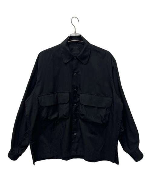 DAIWA PIER39（ダイワ ピア39）DAIWA PIER39 (ダイワ ピア39) SPORTS OPEN COLLAR SHIRT L/S ブラック サイズ:Mの古着・服飾アイテム