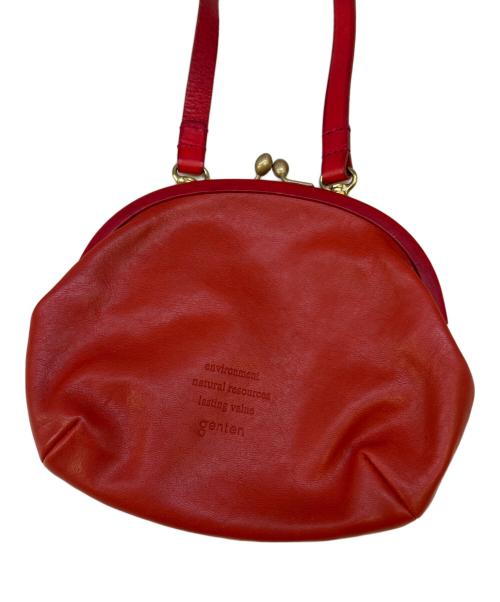 genten（ゲンテン）genten (ゲンテン) ガマ口ショルダーポーチ レッドの古着・服飾アイテム