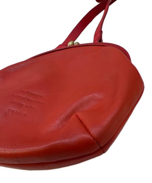 genten（ゲンテン）genten (ゲンテン) ガマ口ショルダーポーチ レッドの古着・服飾アイテム