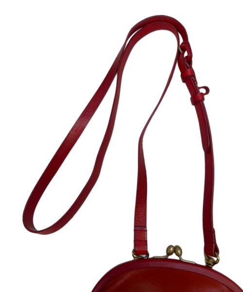 genten（ゲンテン）genten (ゲンテン) ガマ口ショルダーポーチ レッドの古着・服飾アイテム