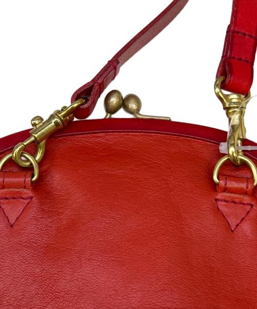 genten（ゲンテン）genten (ゲンテン) ガマ口ショルダーポーチ レッドの古着・服飾アイテム