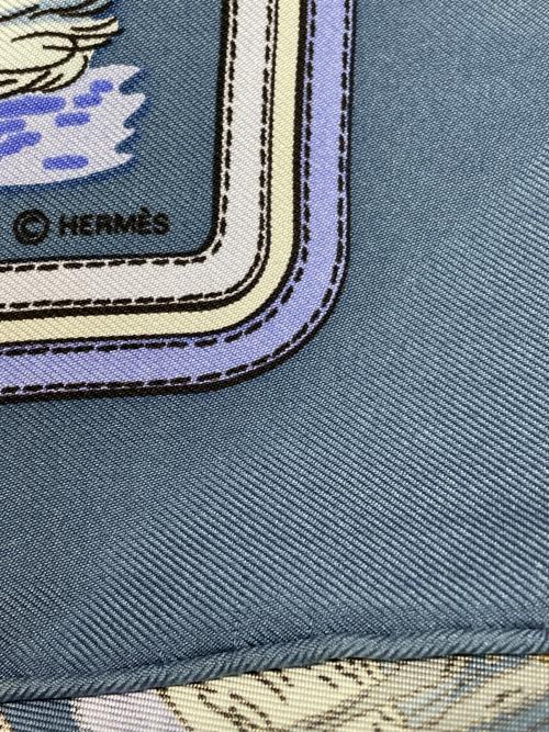 HERMES（エルメス）HERMES (エルメス) スカーフ ブルーの古着・服飾アイテム