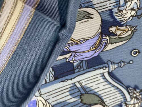 HERMES（エルメス）HERMES (エルメス) スカーフ ブルーの古着・服飾アイテム