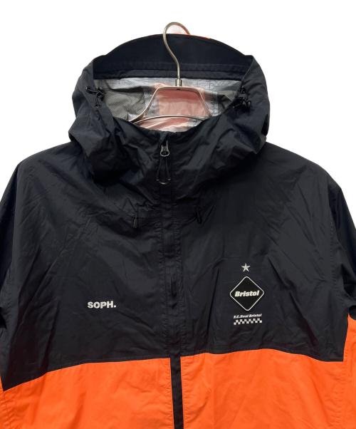 F.C.Real Bristol（エフシーレアルブリストル）F.C.Real Bristol (エフシーレアルブリストル) フーデッドジャケット ブラック×オレンジ サイズ:Mの古着・服飾アイテム