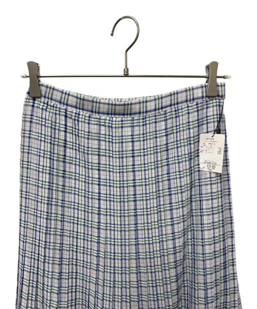 As know as de base（アズノゥアズ ドゥ バズ）As know as de base (アズノゥアズ ドゥ バズ) チェックにかぎ針ＳＫ ブルー サイズ:FREE 未使用品の古着・服飾アイテム