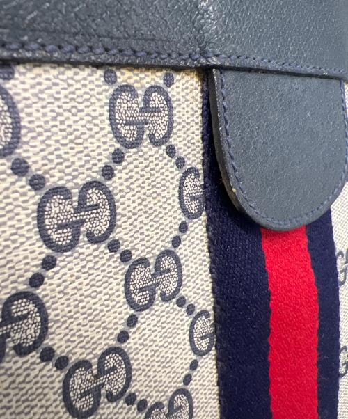 GUCCI（グッチ）GUCCI (グッチ) クラッチバッグ ネイビーの古着・服飾アイテム
