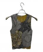 ISSEY MIYAKEイッセイミヤケ）の古着「ノースリーブブラウス」｜グレー×イエロー