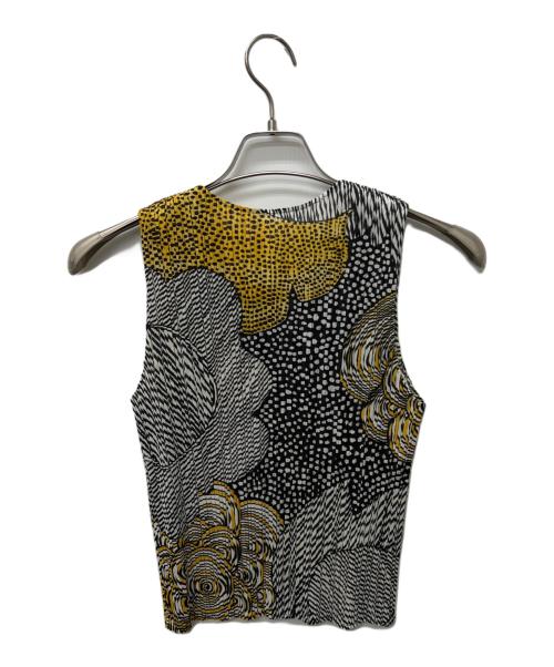 ISSEY MIYAKE（イッセイミヤケ）ISSEY MIYAKE (イッセイミヤケ) ノースリーブブラウス グレー×イエロー サイズ:3の古着・服飾アイテム