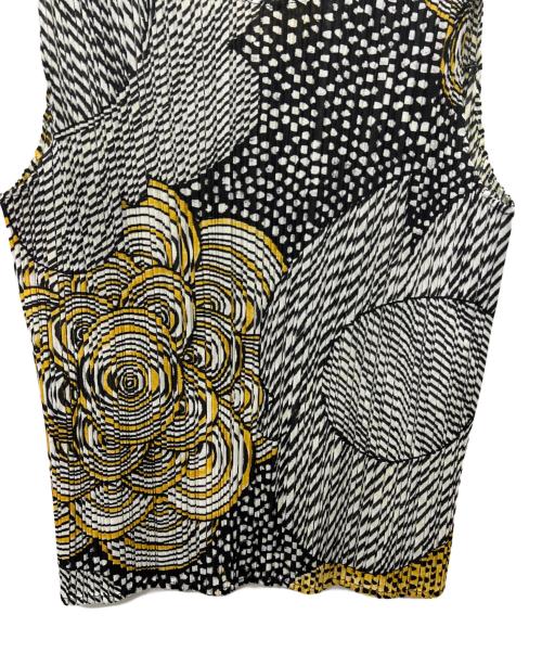 ISSEY MIYAKE（イッセイミヤケ）ISSEY MIYAKE (イッセイミヤケ) ノースリーブブラウス グレー×イエロー サイズ:3の古着・服飾アイテム