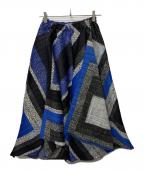 PLEATS PLEASEプリーツプリーズ）の古着「立体パターンイージーパンツ」｜グレー×ブルー