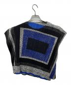 PLEATS PLEASEプリーツプリーズ）の古着「ノースリーブブラウス」｜グレー×ブルー