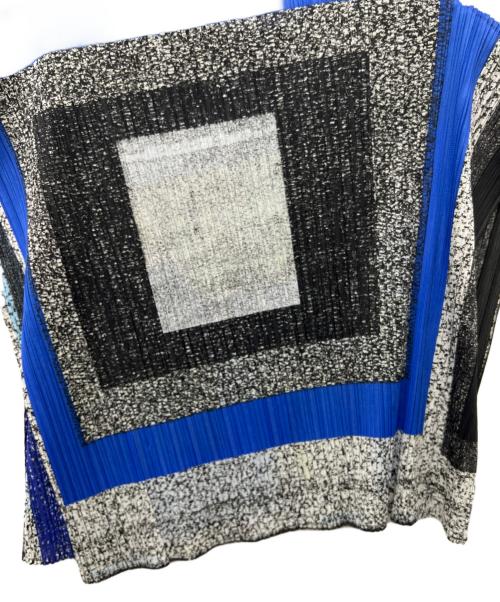 PLEATS PLEASE（プリーツプリーズ）PLEATS PLEASE (プリーツプリーズ) ノースリーブブラウス グレー×ブルー サイズ:3の古着・服飾アイテム