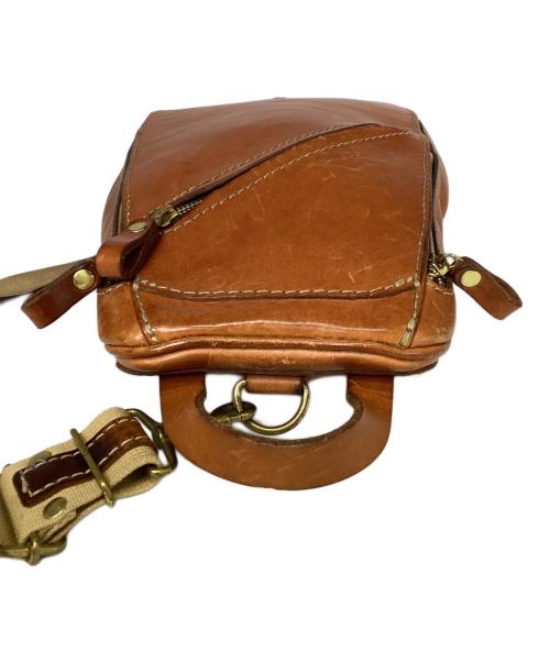 Herz（ヘルツ）Herz (ヘルツ) レザーショルダーバッグ ブラウンの古着・服飾アイテム