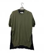 MM6 Maison Margielaエムエムシックスメゾンマルジェラ）の古着「切替ワンピース」｜オリーブ