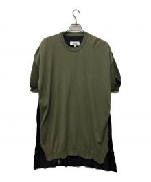 MM6 Maison Margiela（エムエムシックスメゾンマルジェラ）の古着「切替ワンピース」｜オリーブ