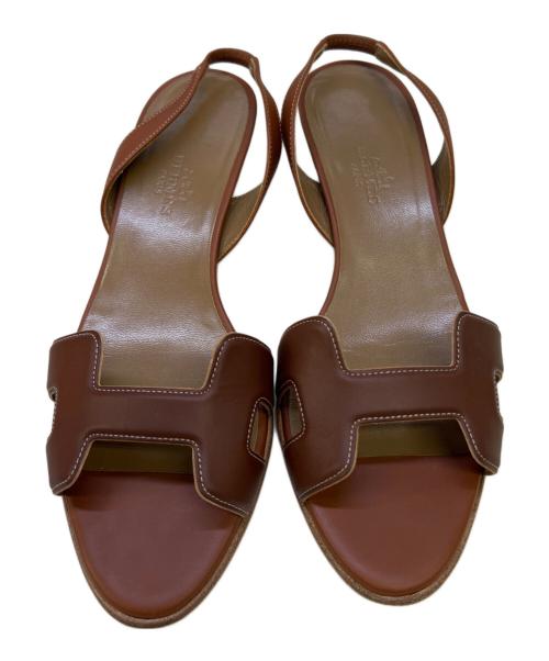 HERMES（エルメス）HERMES (エルメス) サンダル ブラウン サイズ:361/2の古着・服飾アイテム