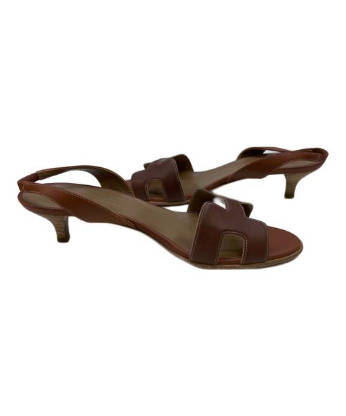 HERMES（エルメス）HERMES (エルメス) サンダル ブラウン サイズ:361/2の古着・服飾アイテム
