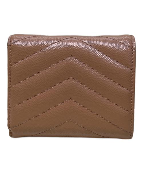 Saint Laurent Paris（サンローランパリ）Saint Laurent Paris (サンローランパリ) モノグラムマルチフォールドウォレット ピンクの古着・服飾アイテム