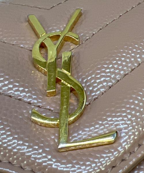 Saint Laurent Paris（サンローランパリ）Saint Laurent Paris (サンローランパリ) モノグラムマルチフォールドウォレット ピンクの古着・服飾アイテム
