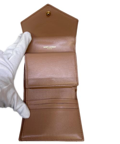 Saint Laurent Paris（サンローランパリ）Saint Laurent Paris (サンローランパリ) モノグラムマルチフォールドウォレット ピンクの古着・服飾アイテム