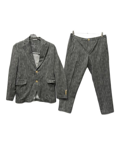 CIRCOLO 1901（チルコロ1901）CIRCOLO 1901 (チルコロ1901) ヘリンボーンプリントストレッチジャージーセットアップ グレー サイズ:44の古着・服飾アイテム