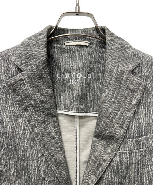 CIRCOLO 1901（チルコロ1901）CIRCOLO 1901 (チルコロ1901) ヘリンボーンプリントストレッチジャージーセットアップ グレー サイズ:44の古着・服飾アイテム