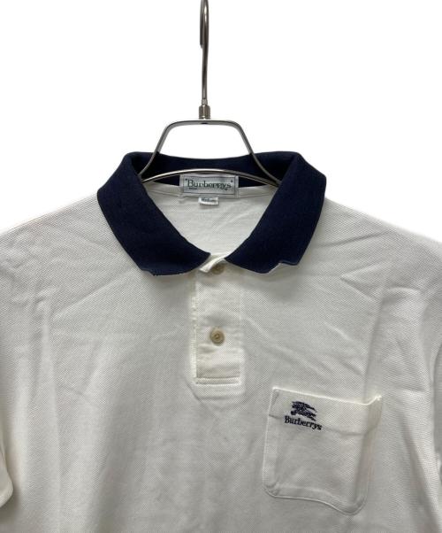 Burberry's（バーバリーズ）Burberry's (バーバリーズ) ワンポイントポロシャツ ホワイト サイズ:Mの古着・服飾アイテム