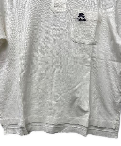 Burberry's（バーバリーズ）Burberry's (バーバリーズ) ワンポイントポロシャツ ホワイト サイズ:Mの古着・服飾アイテム