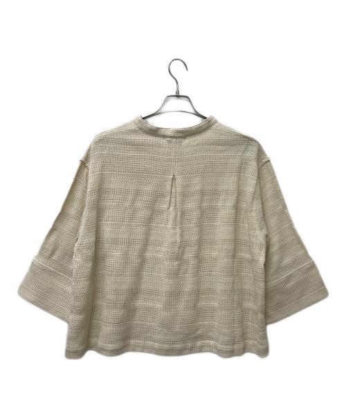 BEAUTY&YOUTH（ビューティーアンドユース）BEAUTY&YOUTH (ビューティーアンドユース) ラッセルメッシュ Vネック プルオーバー アイボリー サイズ:Free 未使用品の古着・服飾アイテム