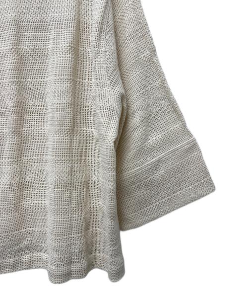 BEAUTY&YOUTH（ビューティーアンドユース）BEAUTY&YOUTH (ビューティーアンドユース) ラッセルメッシュ Vネック プルオーバー アイボリー サイズ:Free 未使用品の古着・服飾アイテム