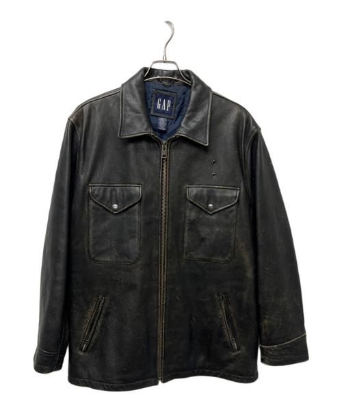 OLD GAP（オールドギャップ）OLD GAP (オールドギャップ) レザージャケット ブラック サイズ:Lの古着・服飾アイテム