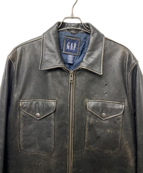 OLD GAP（オールドギャップ）OLD GAP (オールドギャップ) レザージャケット ブラック サイズ:Lの古着・服飾アイテム