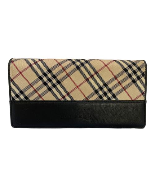 BURBERRY（バーバリー）BURBERRY (バーバリー) 長財布 ベージュ×ブラックの古着・服飾アイテム