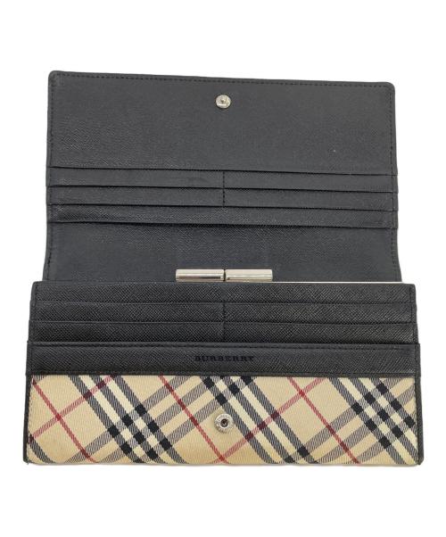 BURBERRY（バーバリー）BURBERRY (バーバリー) 長財布 ベージュ×ブラックの古着・服飾アイテム