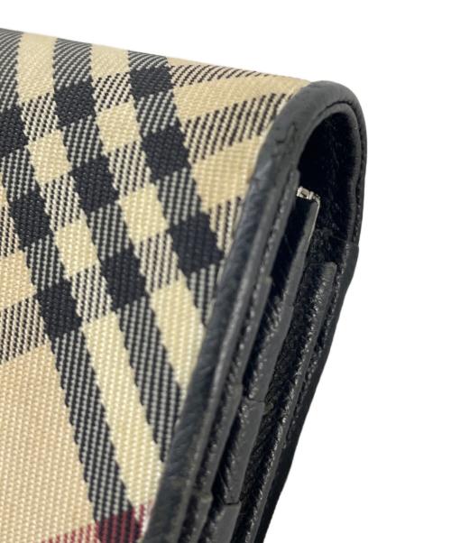 BURBERRY（バーバリー）BURBERRY (バーバリー) 長財布 ベージュ×ブラックの古着・服飾アイテム