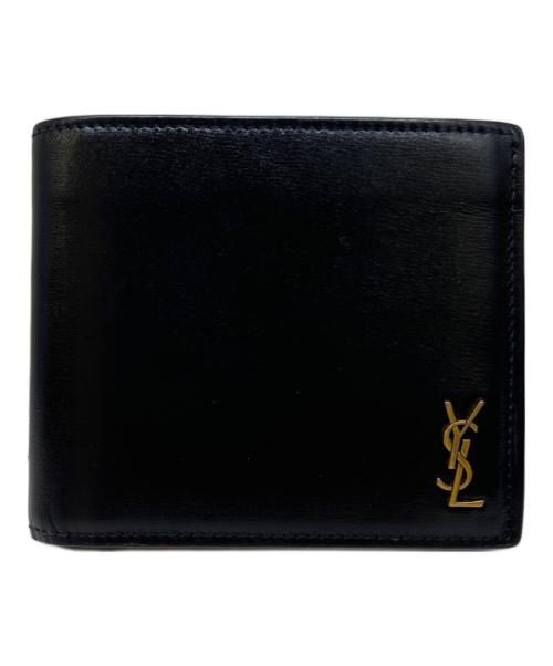 Yves Saint Laurent（イヴサンローラン）Yves Saint Laurent (イヴサンローラン) 2つ折り財布 ブラックの古着・服飾アイテム