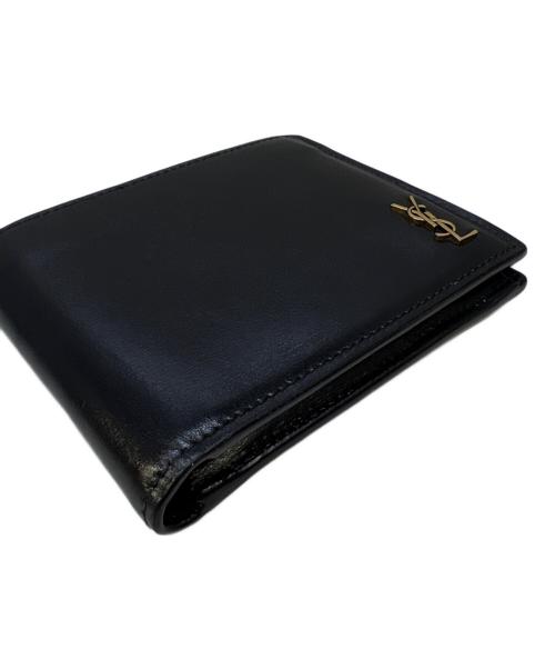 Yves Saint Laurent（イヴサンローラン）Yves Saint Laurent (イヴサンローラン) 2つ折り財布 ブラックの古着・服飾アイテム