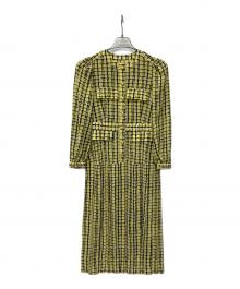 Diagram GRACE CONTINENTAL（ダイアグラム グレースコンチネンタル）の古着「長袖ワンピース」｜イエロー×ネイビー