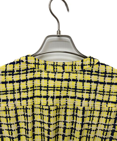 Diagram GRACE CONTINENTAL（ダイアグラム グレースコンチネンタル）Diagram GRACE CONTINENTAL (ダイアグラム グレースコンチネンタル) 長袖ワンピース イエロー×ネイビー サイズ:36の古着・服飾アイテム