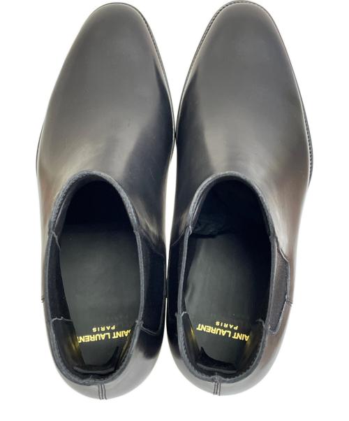 Saint Laurent Paris（サンローランパリ）Saint Laurent Paris (サンローランパリ) クラシック ワイアット サイドゴア レザー チェルシー ブーツ ブラック サイズ:43の古着・服飾アイテム