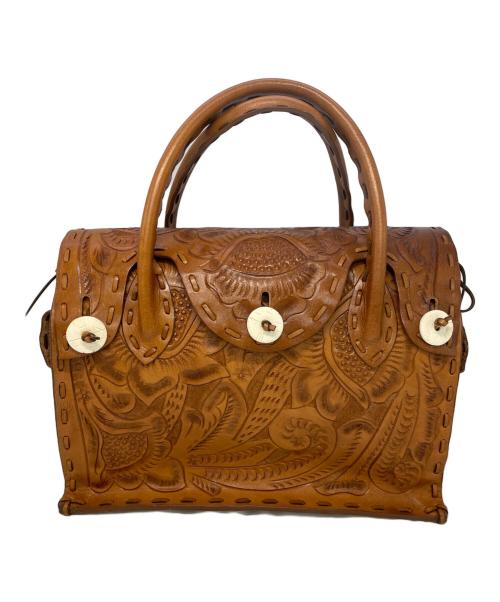 cawing tribes（カービングトライブス）cawing tribes (カービングトライブス) ハンドバッグ ブラウンの古着・服飾アイテム