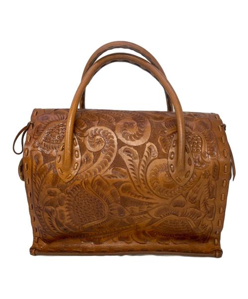 cawing tribes（カービングトライブス）cawing tribes (カービングトライブス) ハンドバッグ ブラウンの古着・服飾アイテム