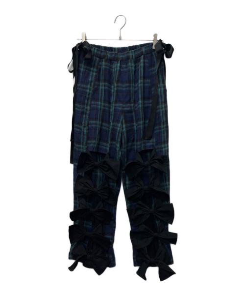 HEIHEI（ヘイヘイ）HEIHEI (ヘイヘイ) リボンパンツ ネイビー サイズ:FREEの古着・服飾アイテム