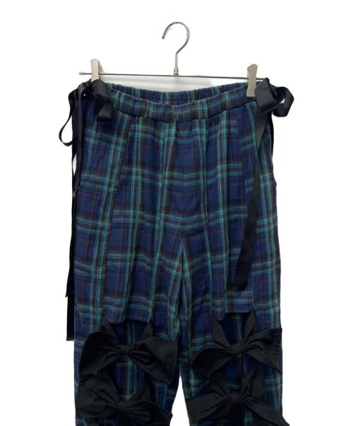 HEIHEI（ヘイヘイ）HEIHEI (ヘイヘイ) リボンパンツ ネイビー サイズ:FREEの古着・服飾アイテム