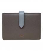 CELINEセリーヌ）の古着「ミディアムストラップウォレット」｜ベージュ×ブルー