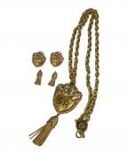 SONIA RYKIELソニア リキエル）の古着「タッセル付ネックレス・イヤリングセット」｜ゴールド