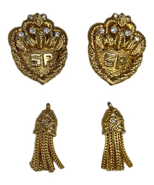 SONIA RYKIEL（ソニア リキエル）SONIA RYKIEL (ソニア リキエル) タッセル付ネックレス・イヤリングセット ゴールドの古着・服飾アイテム